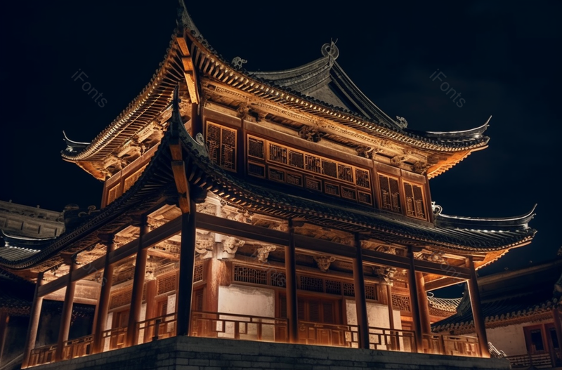 云南剑川县沙溪古镇魁星楼夜景,高清,摄影图,摄影图片,图片大全,摄影图免费下载